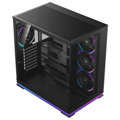 Powercool Plasma Mid Tower Gaming Case - Black 